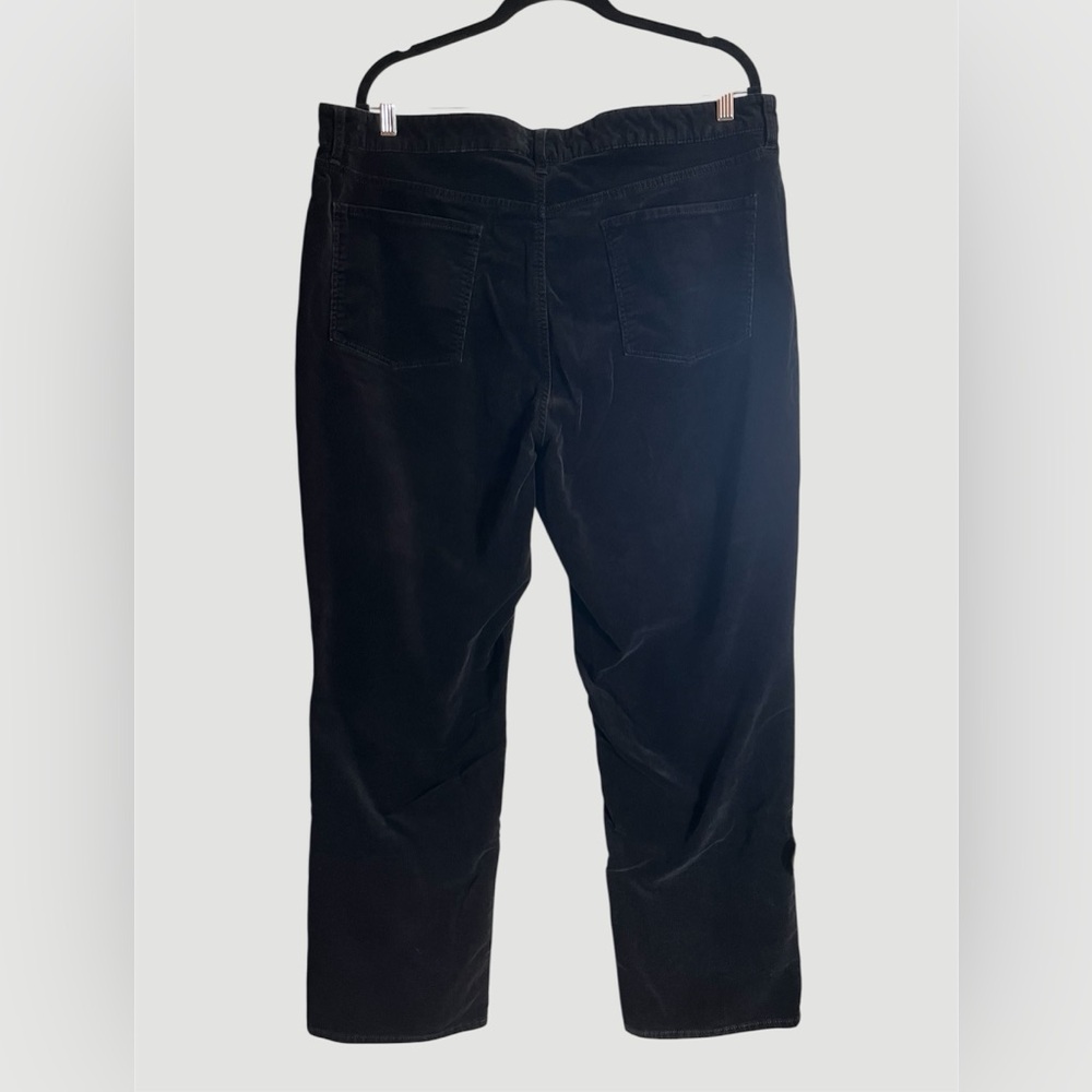 Talbots Black Corduroy Pants Flawless Five-Pocket Straight Curvy